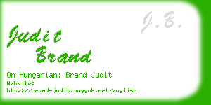 judit brand business card